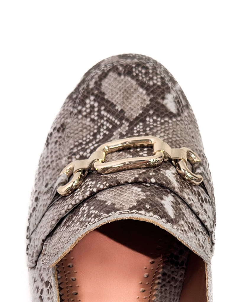 MOKASYNY Z WĘŻOWEJ SKÓRY TWINSET 191TCP082 - obrazek 3