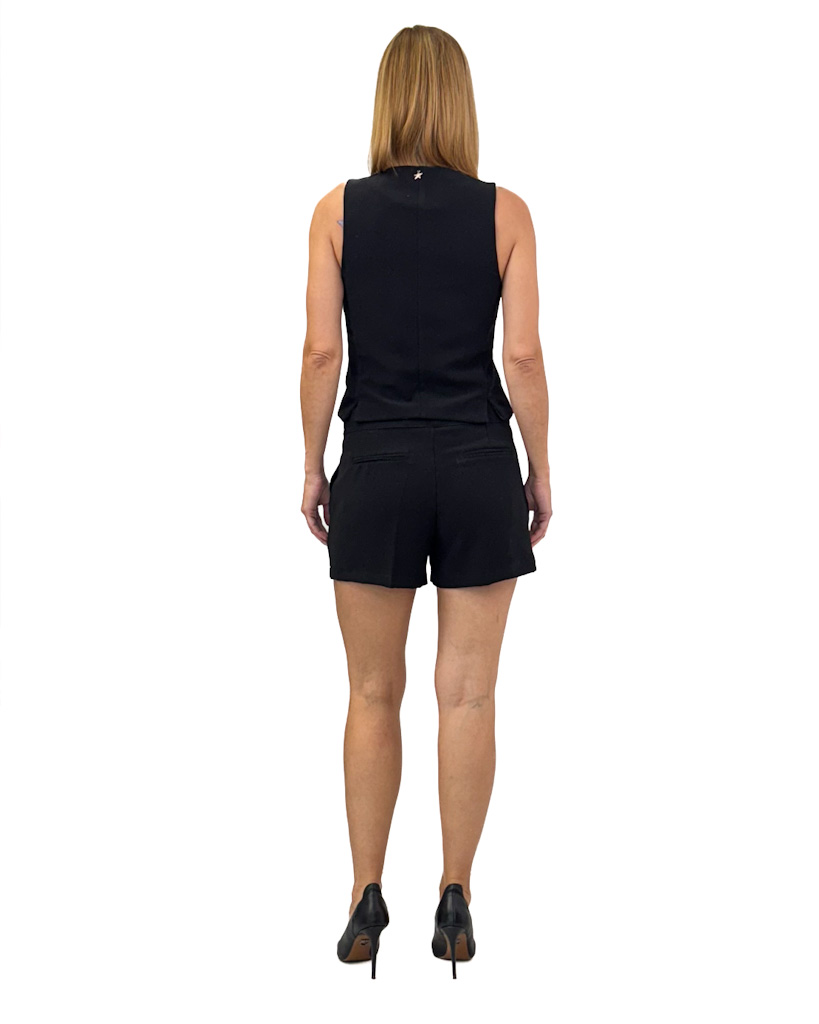 CZARNE ELEGANCKIE SZORTY DAMSKIE SOUVENIR D38N - obrazek 5