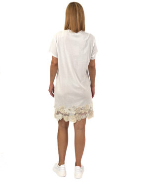 LETNIA SUKIENKA BIAŁA Z KRÓTKIM RĘKAWEM