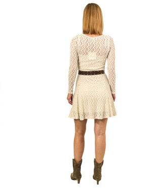 MINI SUKIENKA KREMOWA KORONKA