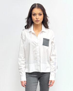 BIAŁA LUŹNA BAWEŁNIANA KOSZULA MARGITTES 56217