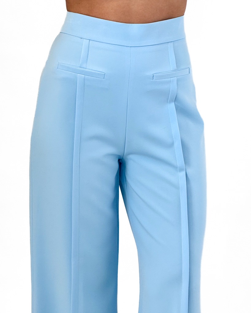 SZEROKIE BŁĘKITNE SPODNIE GIULIA N GE2468 - obrazek 3