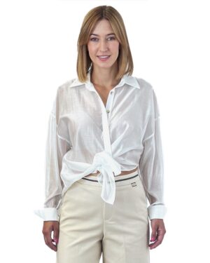 KOSZULA BIAŁA LETNIA CIENKA WIĄZANA Z PRZODU Z LYOCELLU PIA B SITORIA
