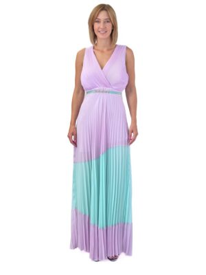 DŁUGA PLISOWANA SUKIENKA CRISTINAEFFE 9PF 0743