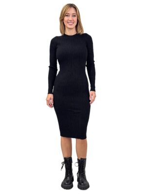 SUKIENKA Z DZIANINY CZARNA KONTATTO 3M0129