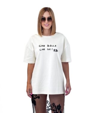 KREMOWA BLUZA DAMSKA ROBERTA BIAGI MAG7442