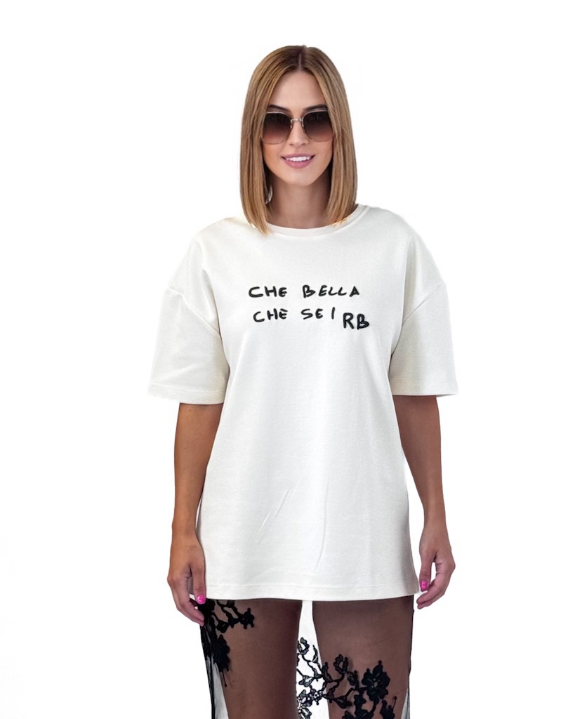 KREMOWA BLUZA DAMSKA ROBERTA BIAGI MAG7442