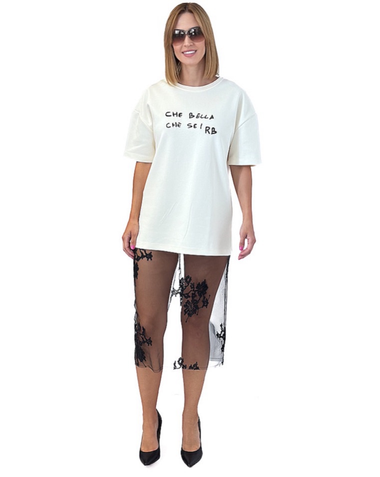 KREMOWA BLUZA DAMSKA ROBERTA BIAGI MAG7442 - obrazek 2