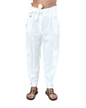 KREMOWE SPODNIE Z KIESZENIAMI CARGO IMPERIAL P2D4