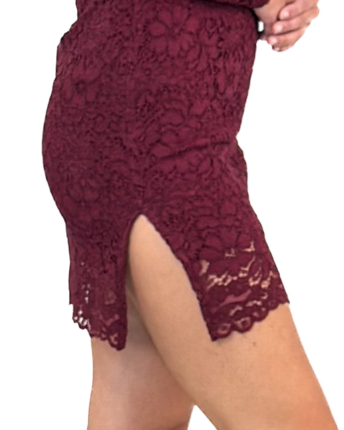 BORDOWA KORONKOWA SUKIENKA MINI IMPERIAL A9990019U - obrazek 5