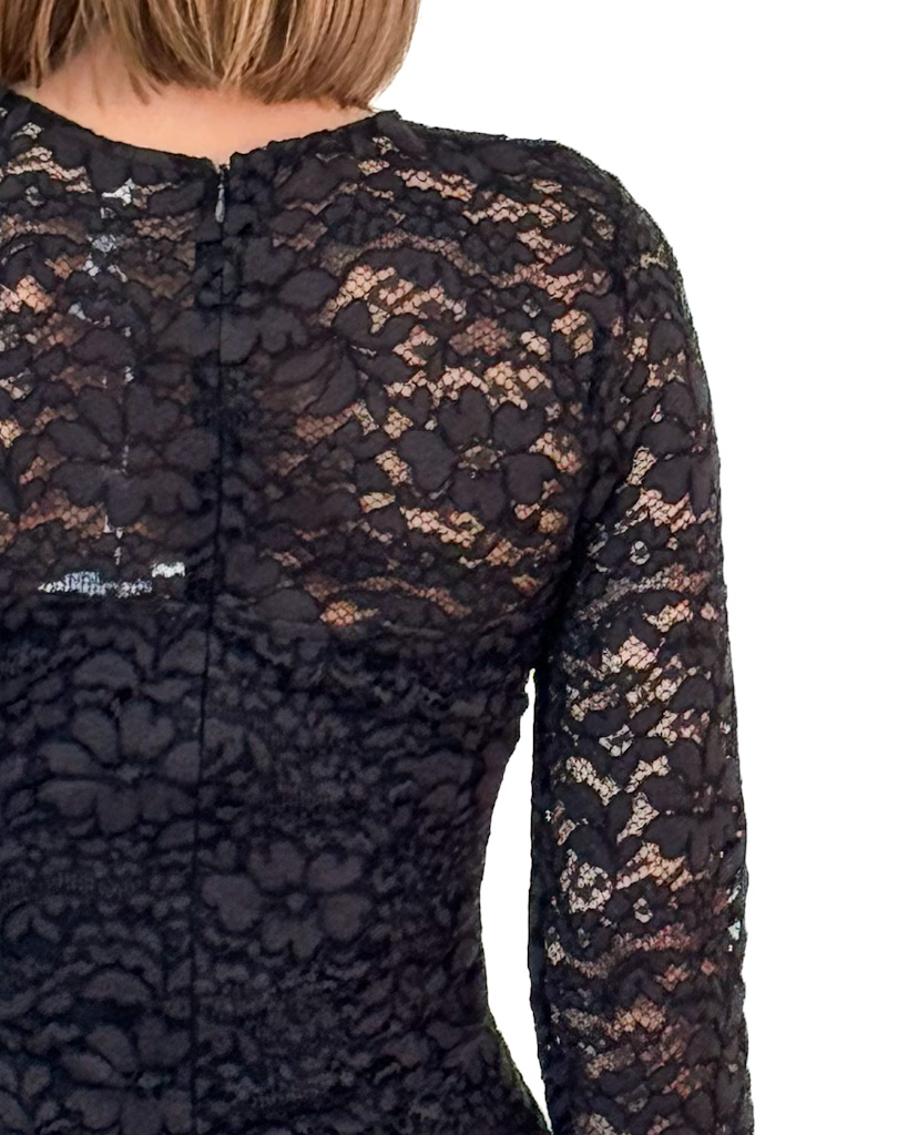 CZARNA KORONKOWA SUKIENKA MINI IMPERIAL A9990019U - obrazek 4