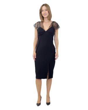 CZARNA SUKIENKA Z KORONKĄ IMPERIAL A9990049Q