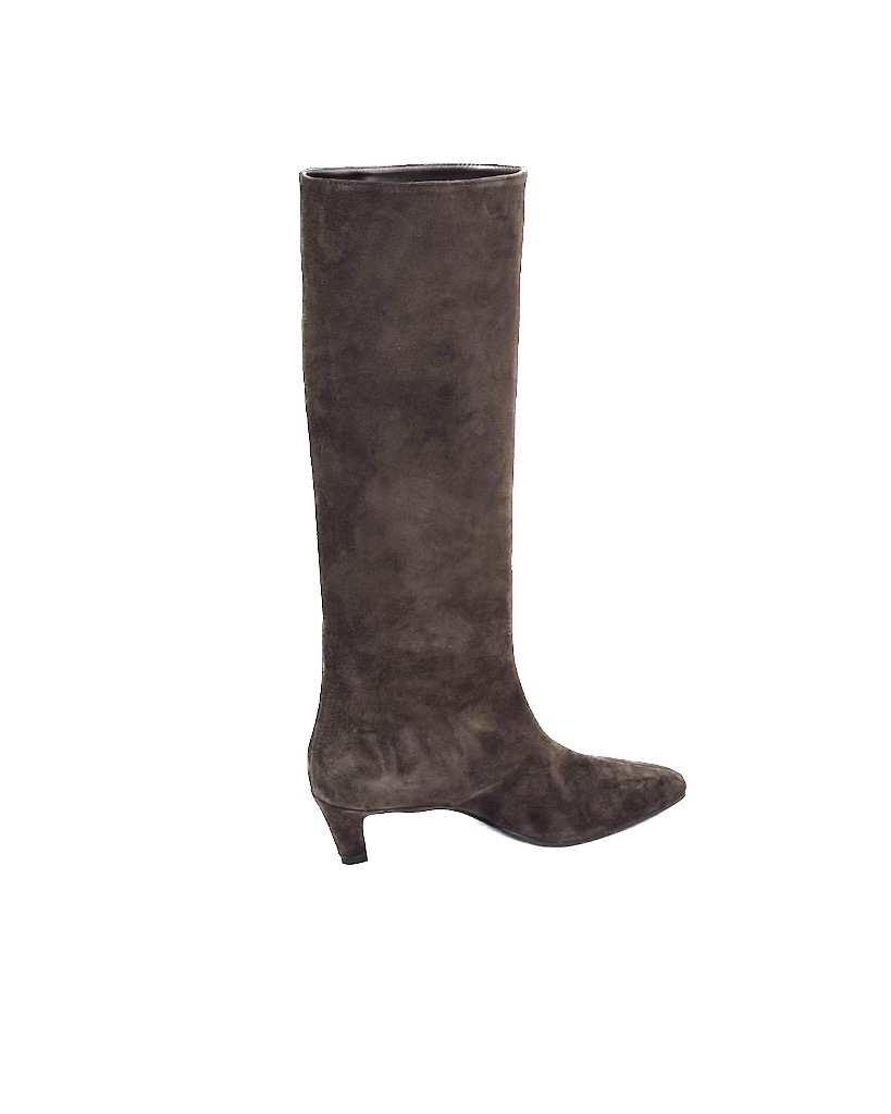 ZAMSZOWE CZEKOLADOWE KOZAKI NA OBCASIE OVYE AC2917 - obrazek 2