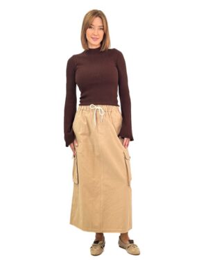 SWETER CZEKOLADOWY PÓŁGOLF KONTATTO 3M0816CN