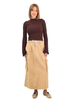 SWETER CZEKOLADOWY PÓŁGOLF KONTATTO 3M0816CN