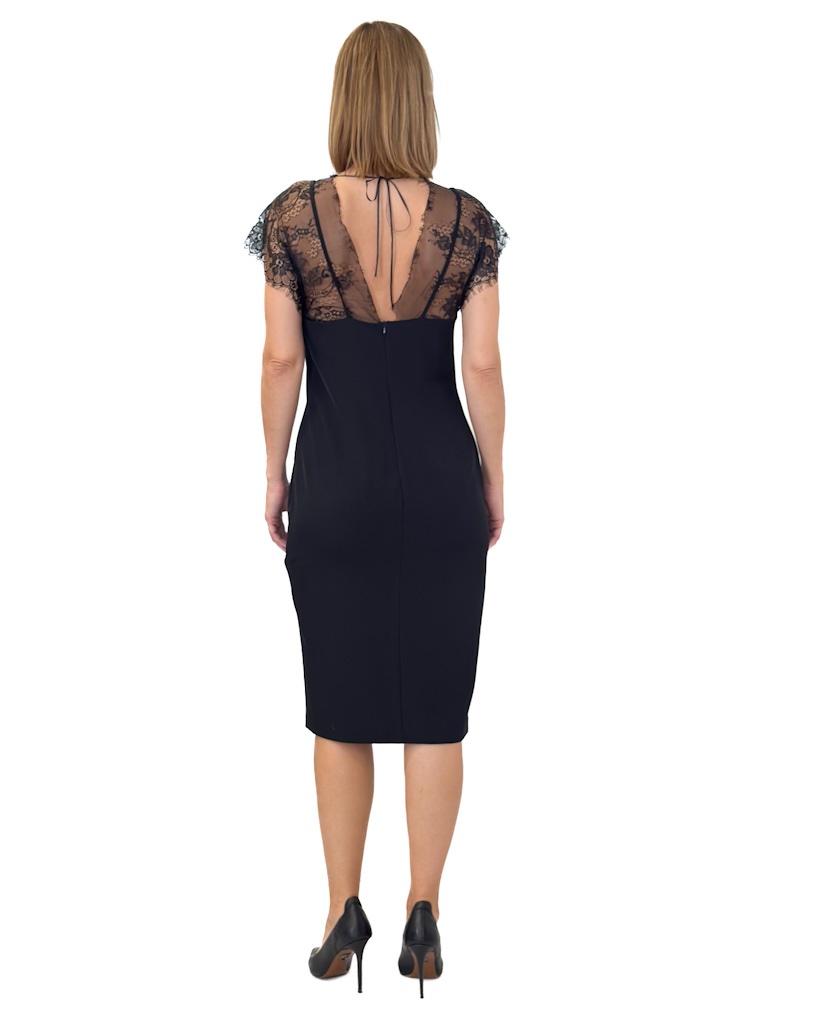 CZARNA SUKIENKA Z KORONKĄ IMPERIAL A9990049Q - obrazek 2