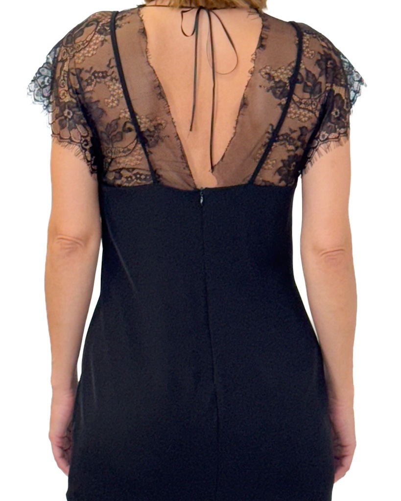 CZARNA SUKIENKA Z KORONKĄ IMPERIAL A9990049Q - obrazek 5