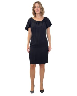 CZARNA SATYNOWA SUKIENKA CRISTINAEFFE 0216