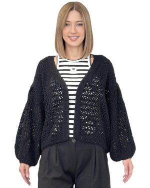 CZARNY KRÓTKI KARDIGAN SWETER MOS MOSH 170870