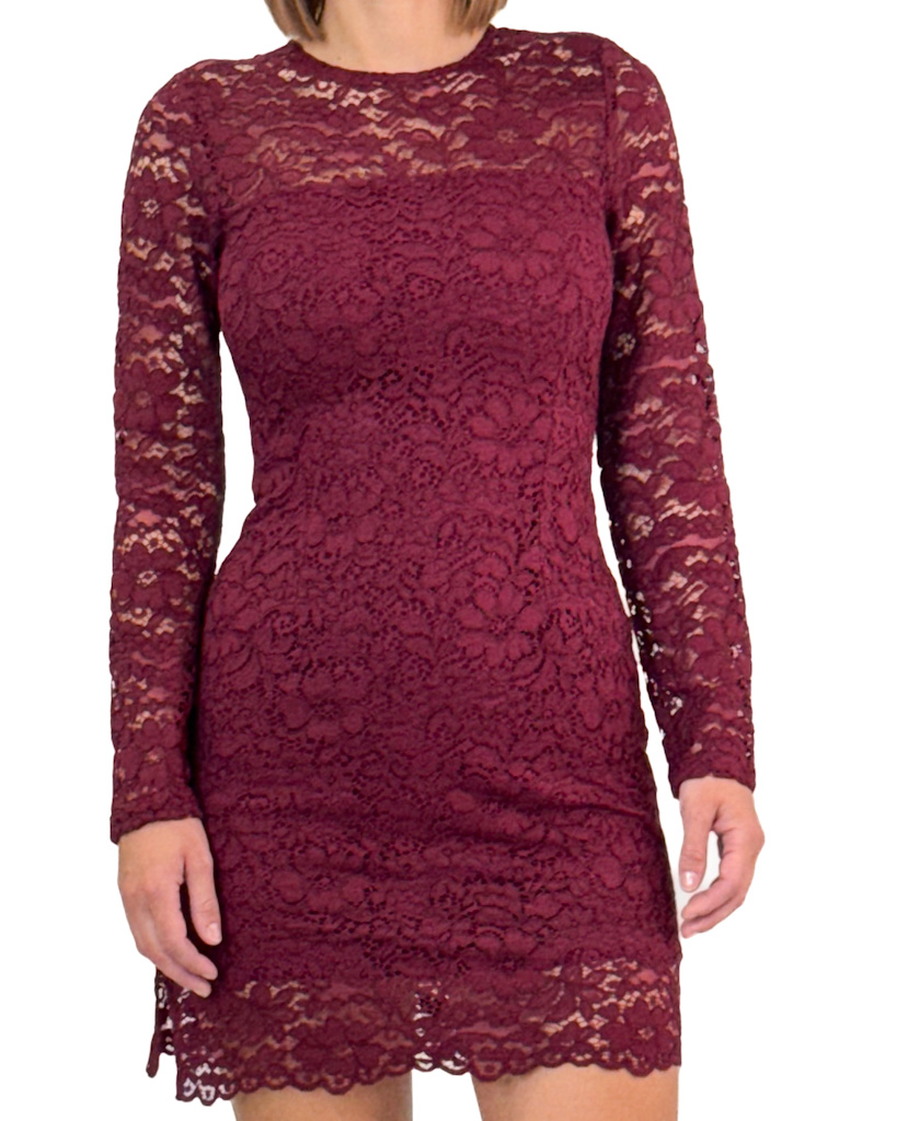 BORDOWA KORONKOWA SUKIENKA MINI IMPERIAL A9990019U - obrazek 2