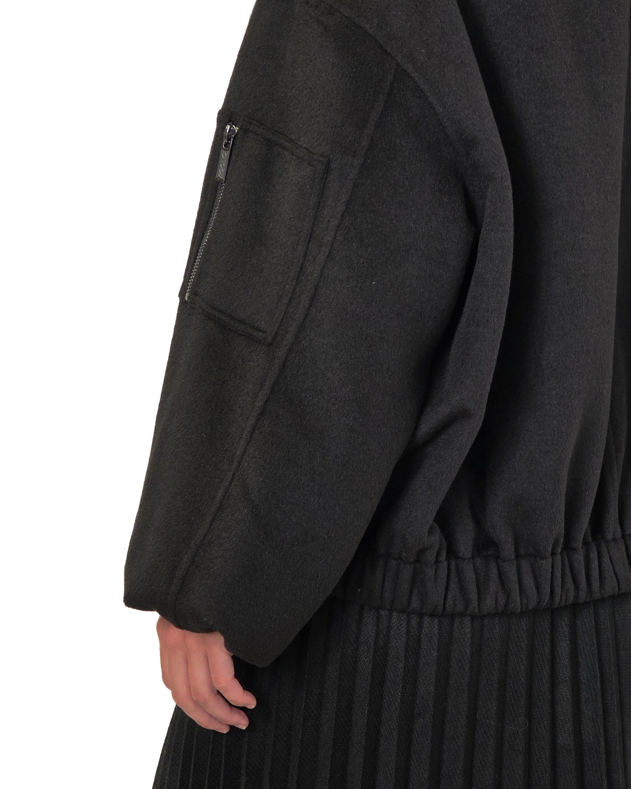 CZARNA KURTKA BOMBERKA Z WEŁNĄ VICOLO TF0076 - obrazek 5