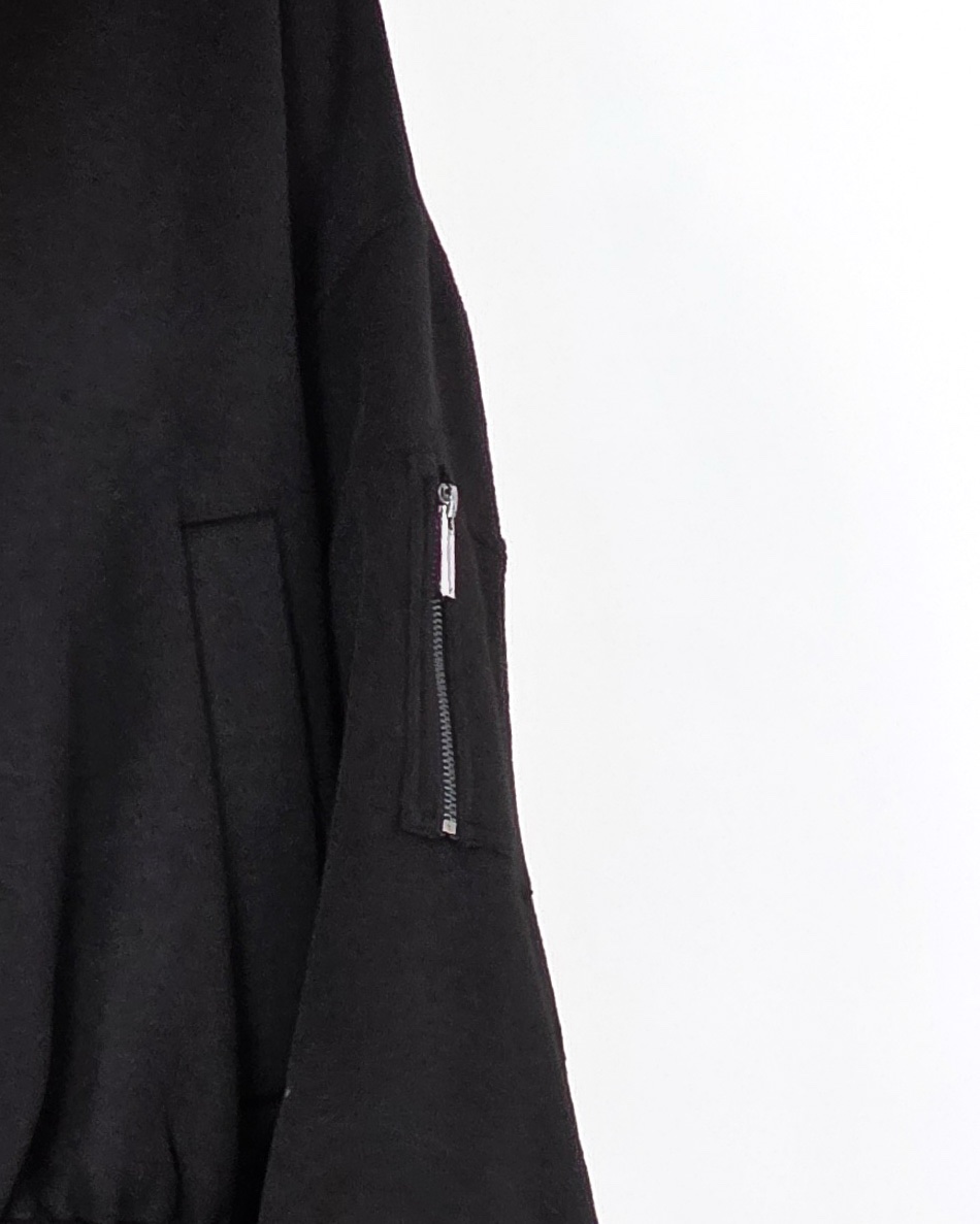 CZARNA KURTKA BOMBERKA Z WEŁNĄ VICOLO TF0076 - obrazek 4