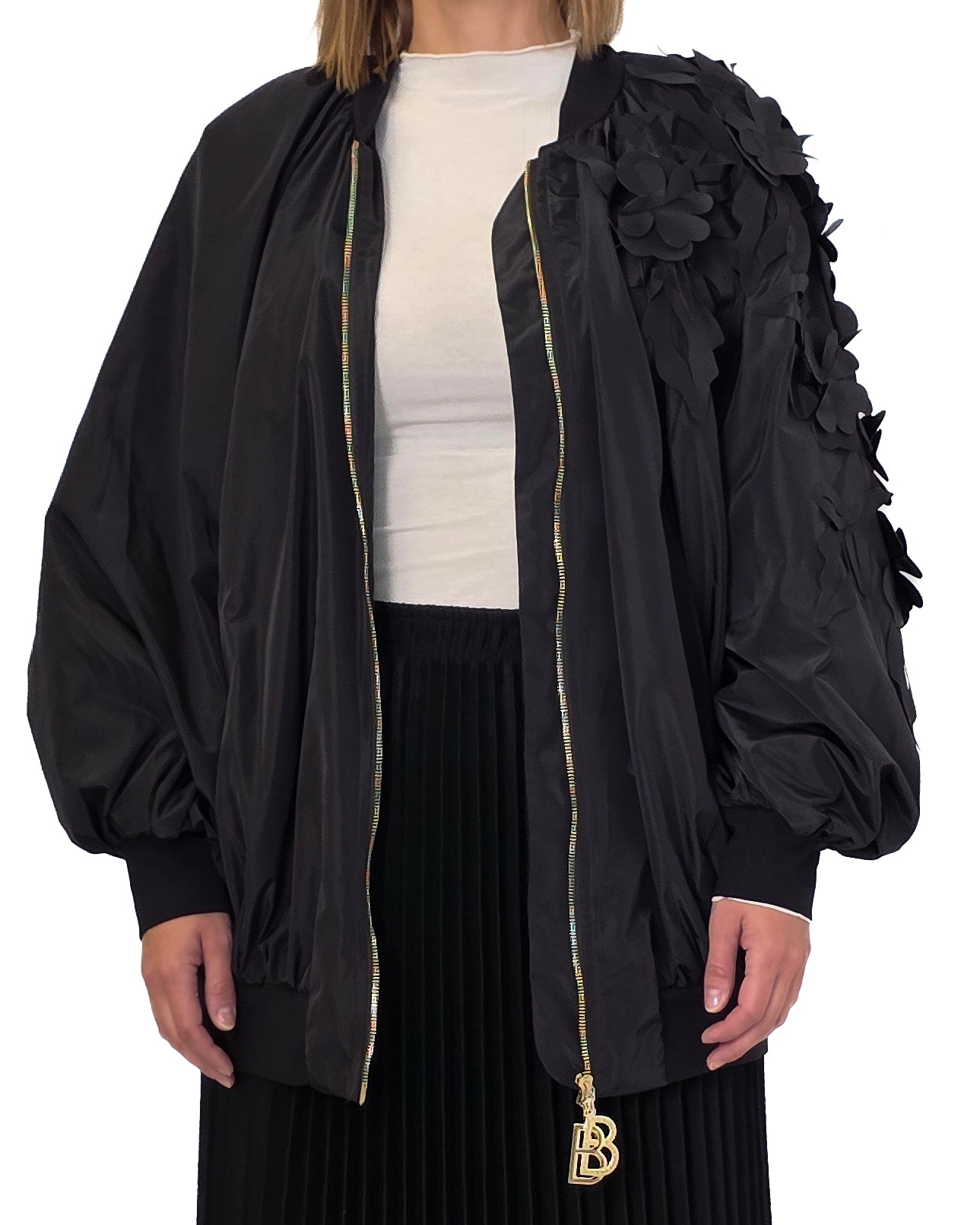 CZARNA KURTKA BOMBERKA BABYLON XMF0413 - obrazek 3