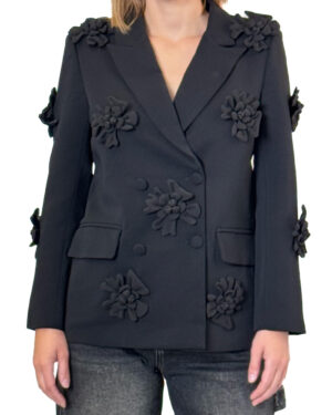 CZARNA DWURZĘDOWA MARYNARKA DAMSKA