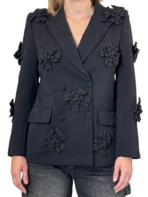 CZARNA DWURZĘDOWA MARYNARKA DAMSKA