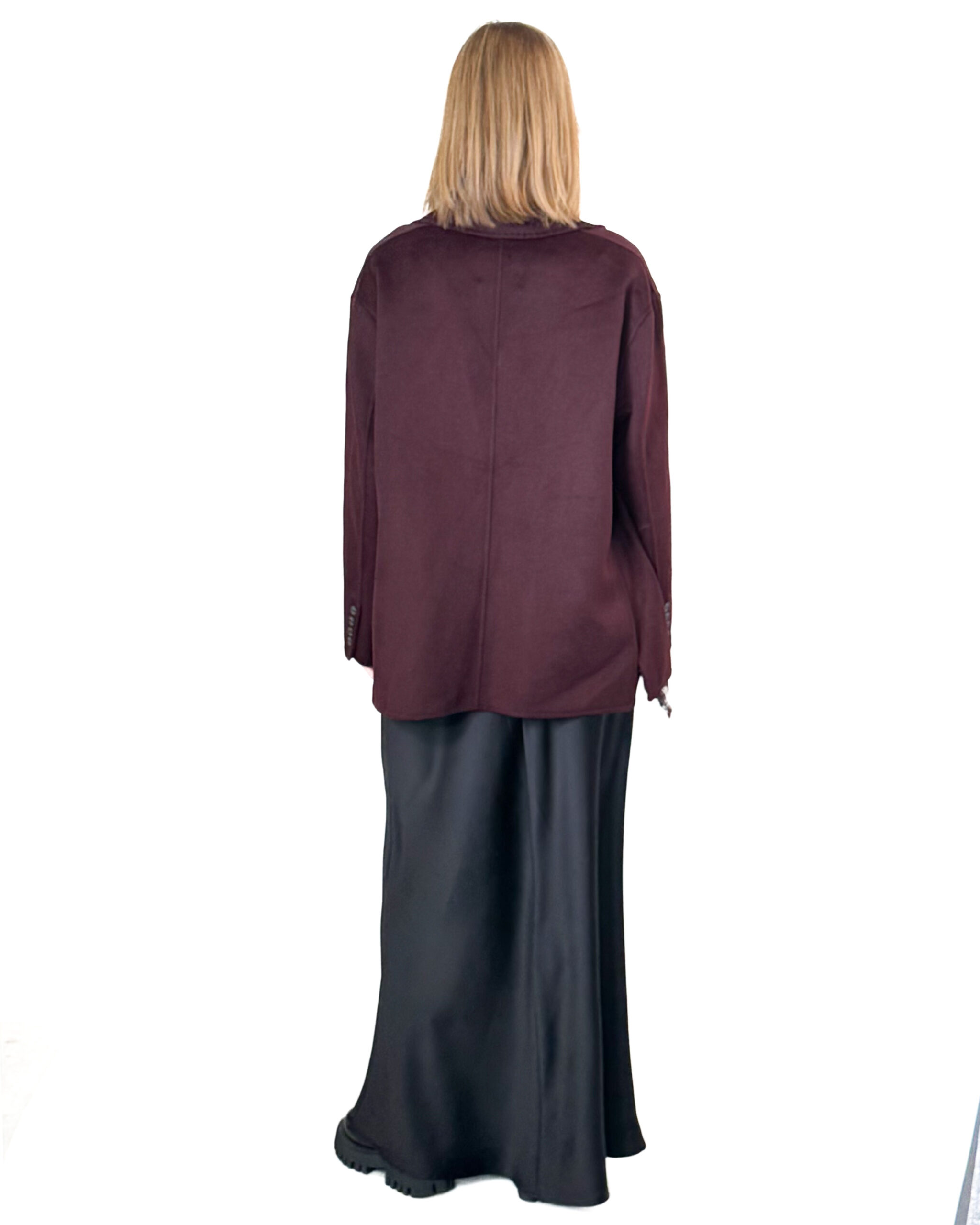 BORDOWY PŁASZCZ DAMSKI VICOLO TF0005 - obrazek 5