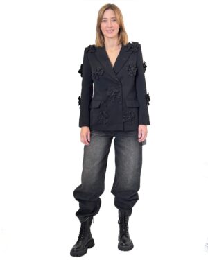 CZARNA DWURZĘDOWA MARYNARKA DAMSKA GIACCA5