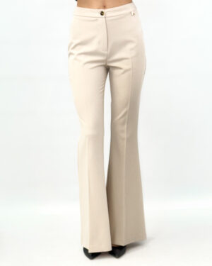 KREMOWE SPODNIE Z MATERIAŁU ARTIGLI ACPA003191