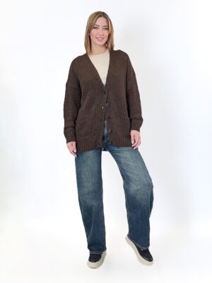 BRĄZOWY KARDIGAN DAMSKI VICOLO 33017F