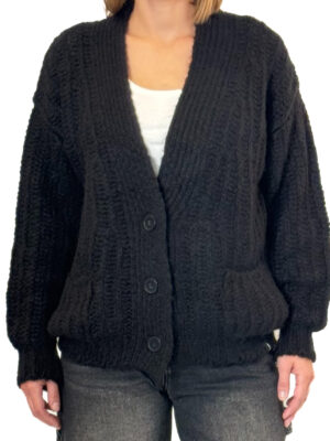 czarny karidgan wełna alpaka damski