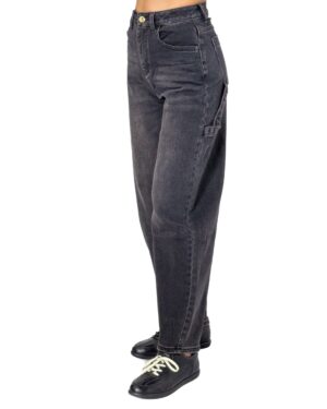 CZARNE JEANSY BALLOON ROBERTA BIAGI PAN4330