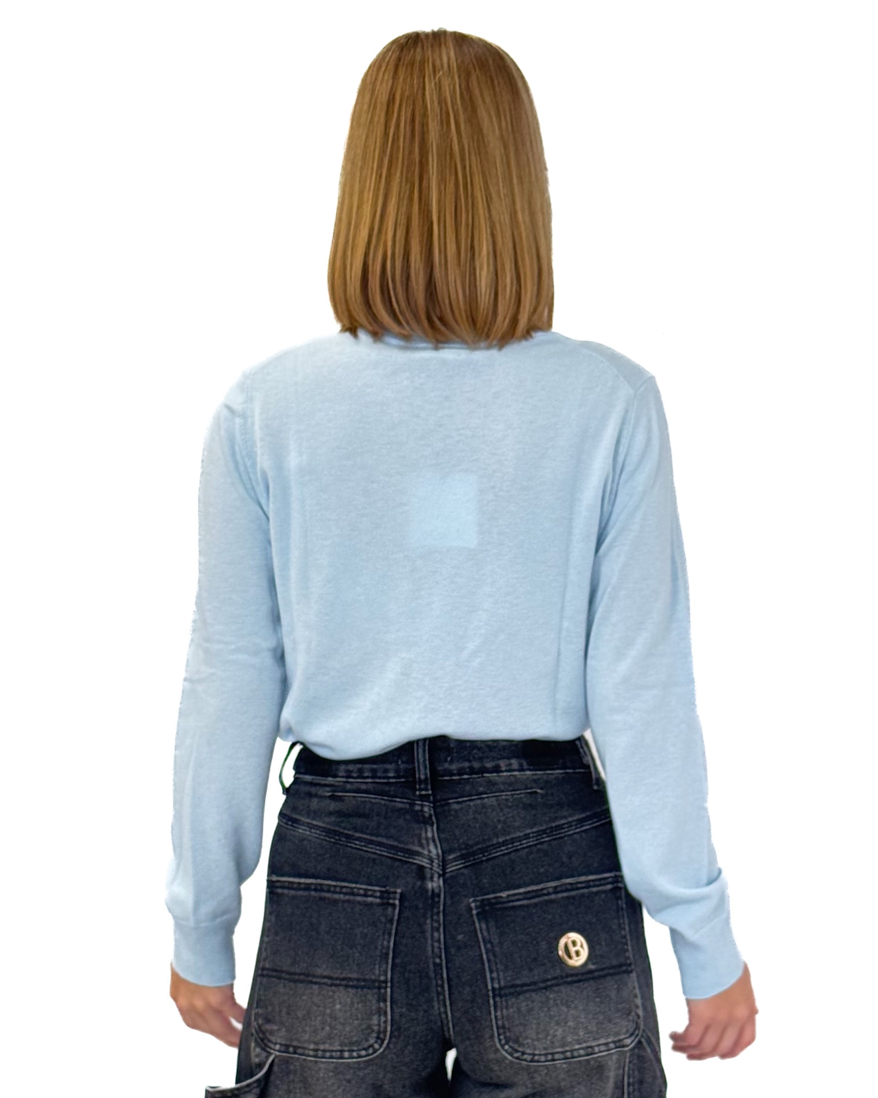 BŁĘKITNY WEŁNIANY SWETER VICOLO 22003S - obrazek 4