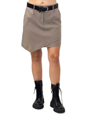 BEŻOWA SPÓDNICA Z MATERIAŁU IMPERIAL GMH3KJY
