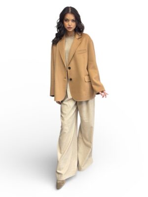 CAMELOWY PŁASZCZ O LUŹNYM KROJU VICOLO TF0005