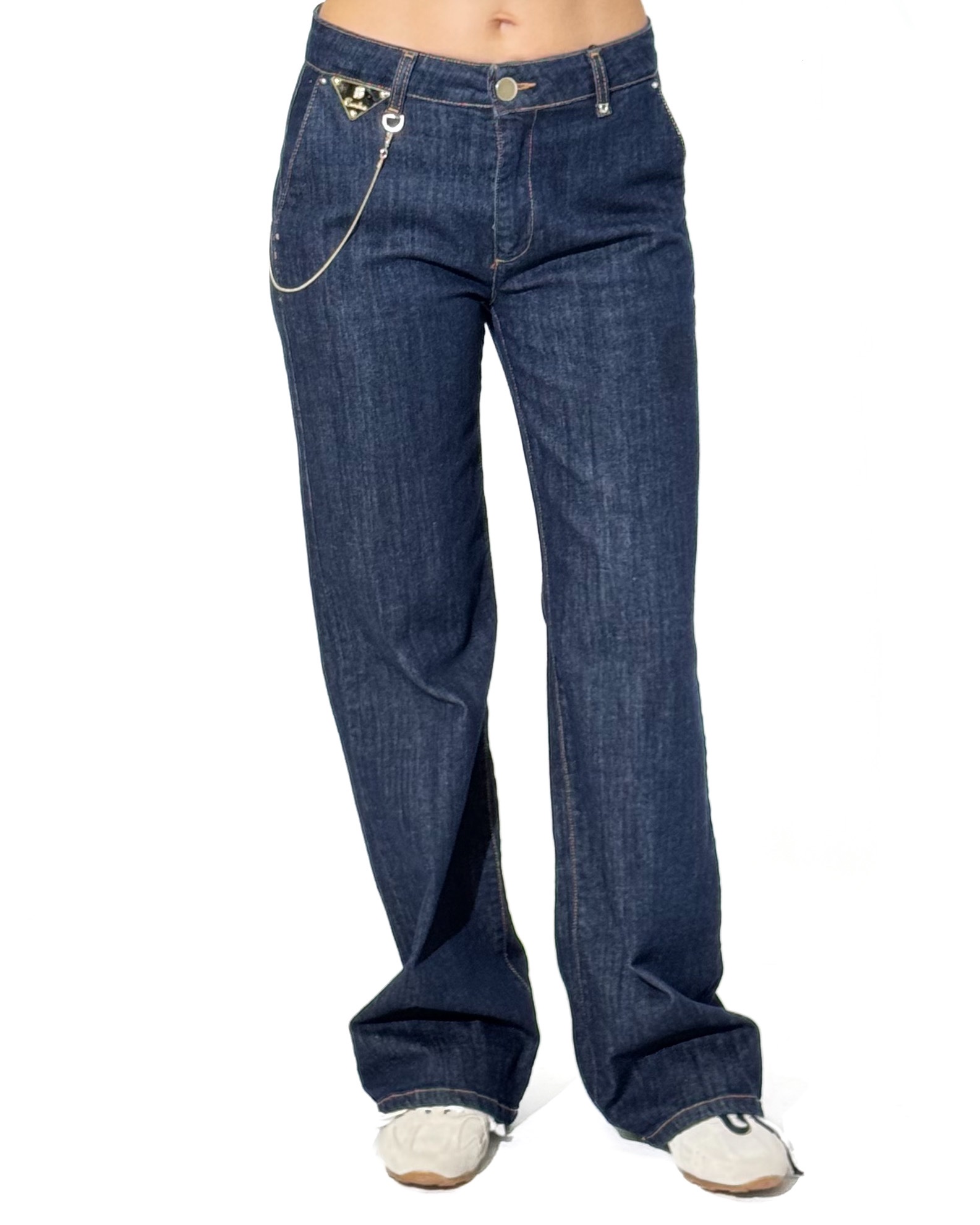 CIEMNE GRANATOWE JEANSY BABYLON XEBJR03