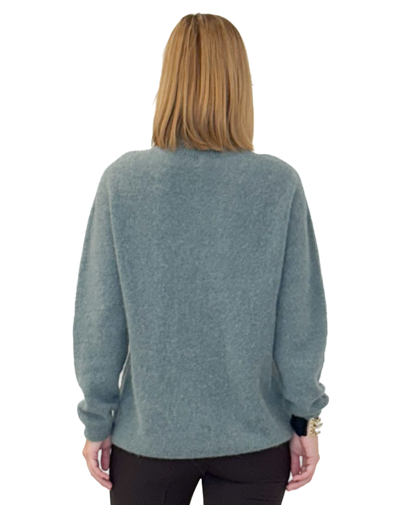 TURKUSOWY GOLF DAMSKI Z ALPAKĄ PIA B VIGA - obrazek 2