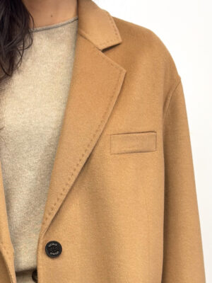 żakiet ala płaszcz wełna ciepły brązowy