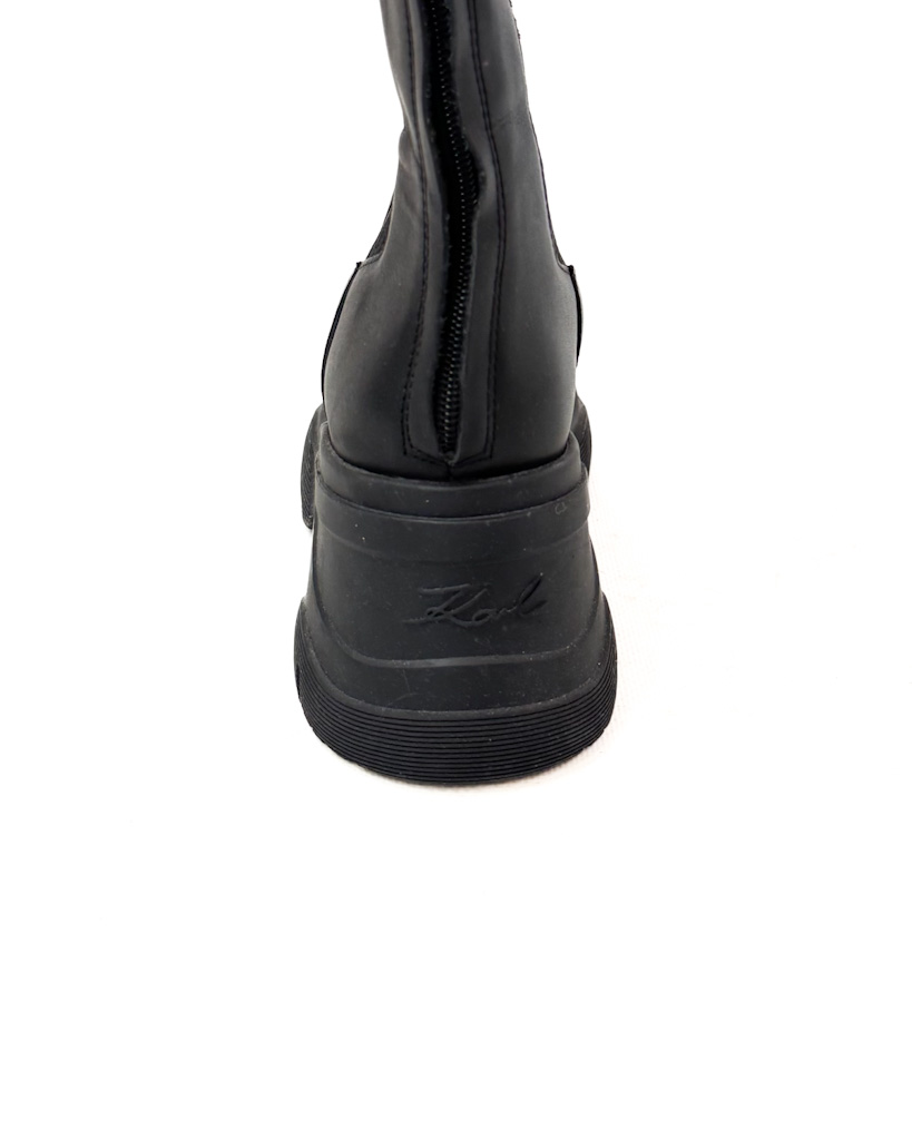 CZARNE SKÓRZANE KOZAKI KARL LAGERFELD KL42290 - obrazek 3