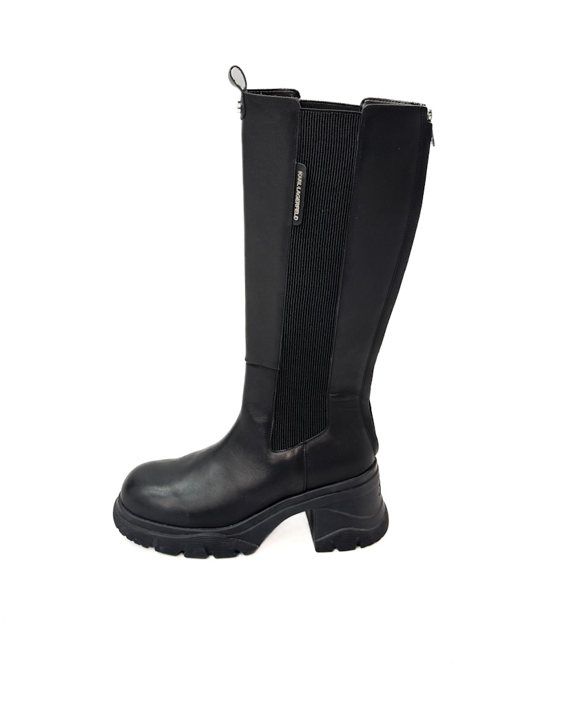 CZARNE SKÓRZANE KOZAKI KARL LAGERFELD KL42290