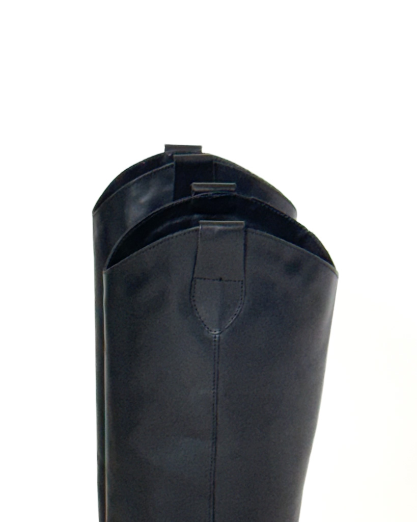 CZARNE SKÓRZANE KOWBOJKI ITALY 605 - obrazek 3