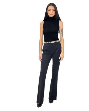 CZARNY SWETER GOLF BEZ RĘKAWÓW VICOLO 22114F