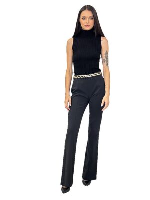 CZARNY SWETER GOLF BEZ RĘKAWÓW VICOLO 22114F