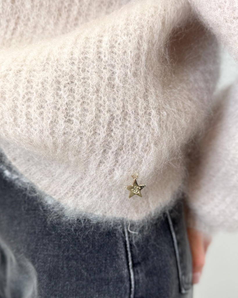 MOHEROWY BEŻOWY SWETER SOUVENIR C38L1140 - obrazek 4