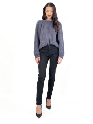 MOHEROWY GRAFITOWY SWETER SOUVENIR C38L1140