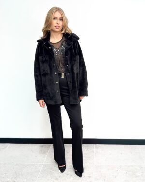 CZARNA KURTKA DAMSKA KOŻUSZEK SILENCE GP251