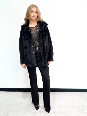 CZARNA KURTKA DAMSKA KOŻUSZEK SILENCE GP251